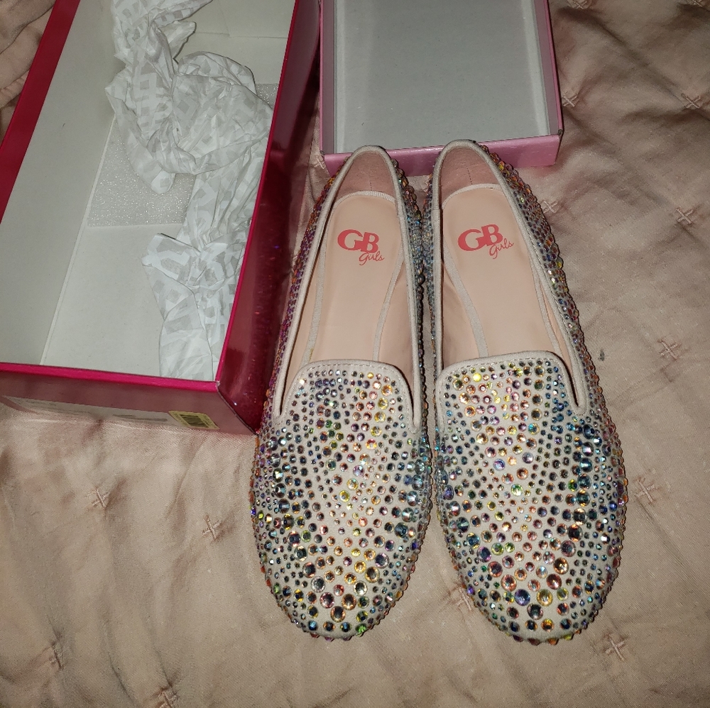 GB girl flat loafer pink spanking shoes size3